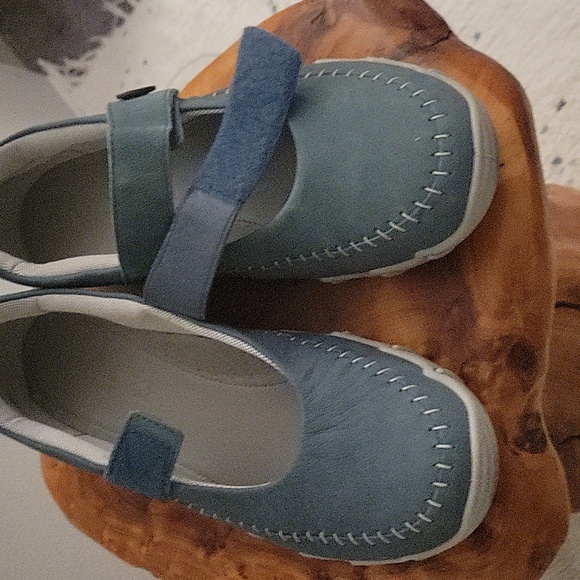 Size 11 blue suede womans slide on shoes by Hotter comfort walking casual - Picture 4 of 11